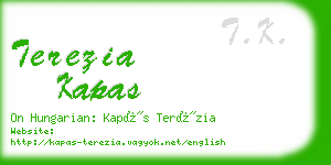 terezia kapas business card